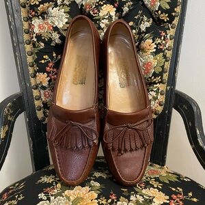 Vintage Salvatore Ferragamo Rich Brown Leather Loafers